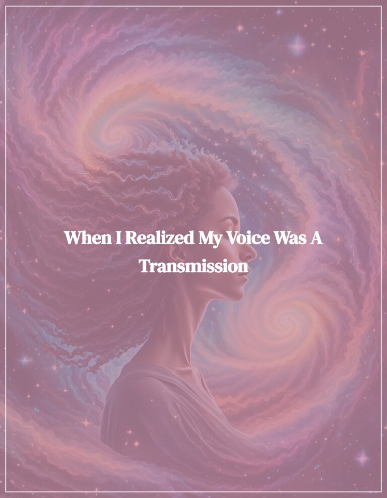 When I Realized My Voice Was a Transmission - Image by Nanne Tiggelman from Pixabay - Featured