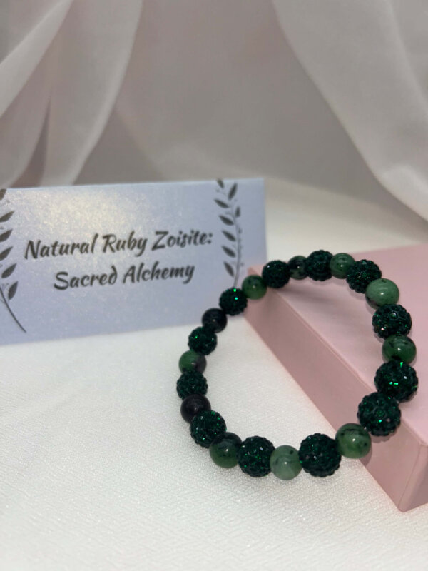 Wisdom Wired™ Chapter 8 Bracelet – Ruby Zoisite – "Sacred Alchemy" - Remembrance Edition