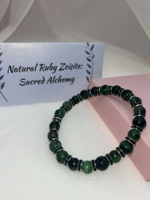 Wisdom Wired™ Chapter 8 Bracelet – Ruby Zoisite – "Sacred Alchemy" - Radiance Edition