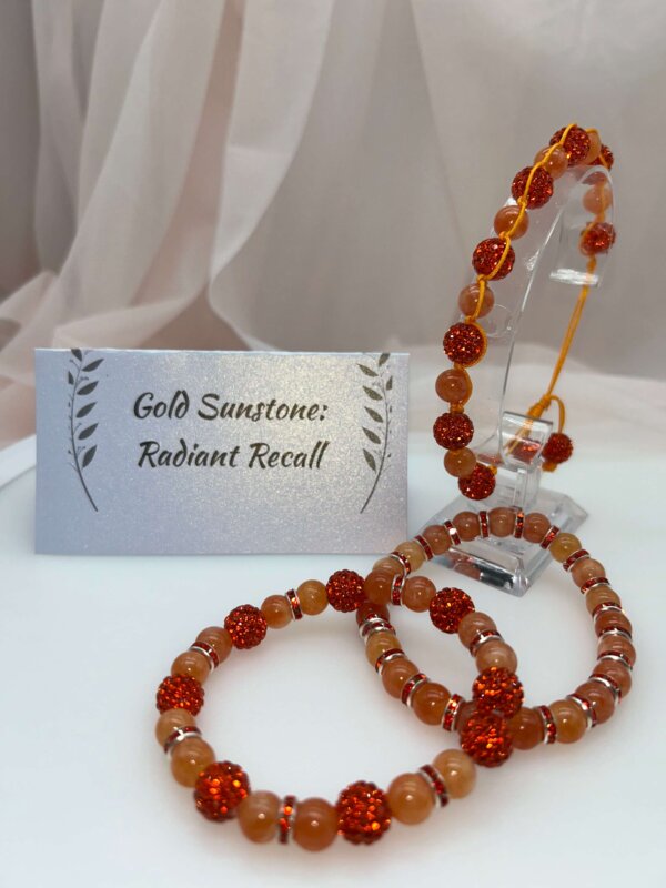 Wisdom Wired™ Chapter 2 Bracelet – Gold Sunstone - "Radiant Recall" Collection