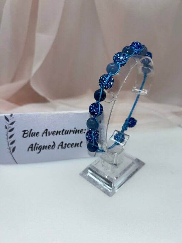 Wisdom Wired™ Chapter 5 Bracelet – Blue Aventurine – "Aligned Ascent" - Embodiment Edition