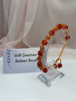 Wisdom Wired™ Chapter 2 Bracelet – Gold Sunstone "Radiant Recall" - Embodiment Edition