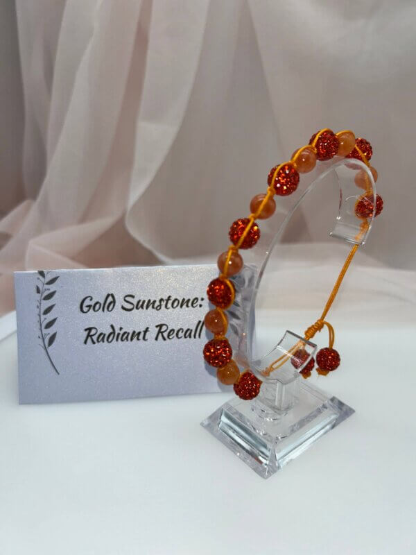 Wisdom Wired™ Chapter 2 Bracelet – Gold Sunstone "Radiant Recall" - Embodiment Edition