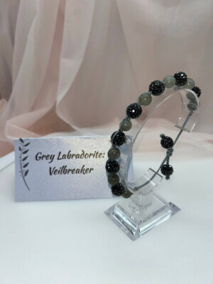 Wisdom Wired™ Chapter 7 Bracelet – Gray Labradorite – "Veilbreaker" - Embodiment Edition