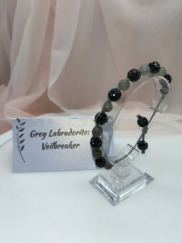 Wisdom Wired™ Chapter 7 Bracelet – Gray Labradorite – "Veilbreaker" - Embodiment Edition
