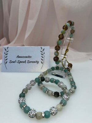 Wisdom Wired™ Chapter 4 Bracelet – Amazonite – "Soul Speak Serenity" Collection