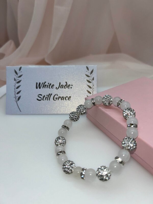 Wisdom Wired™ Chapter 10 Bracelet – White Jade – "Still Grace" - Remembrance Edition