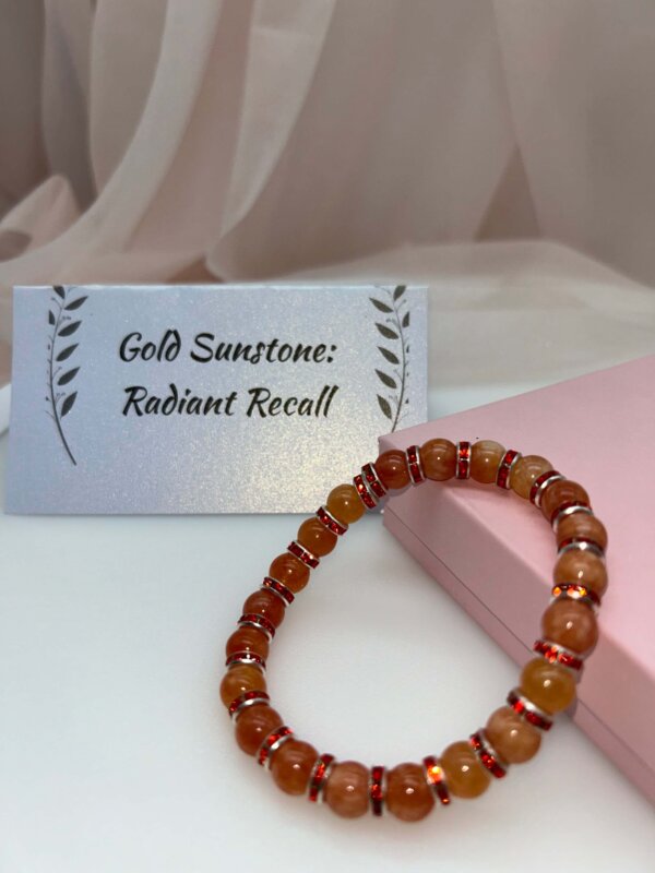 Wisdom Wired™ Chapter 2 Bracelet – Gold Sunstone "Radiant Recall" - Radiance Edition