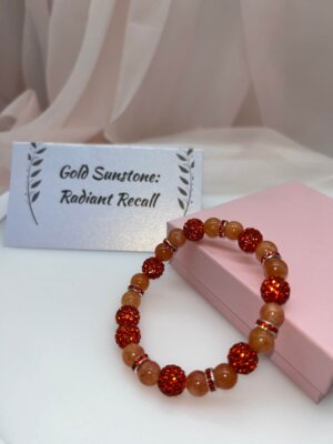 Wisdom Wired™ Chapter 2 Bracelet – Gold Sunstone "Radiant Recall" - Remembrance Edition