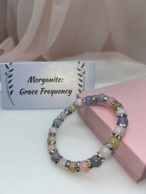 Wisdom Wired™ Chapter 3 Bracelet – Morganite – "Grace Frequency" - Radiance Edition