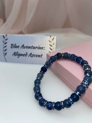 Wisdom Wired™ Chapter 5 Bracelet – Blue Aventurine – "Aligned Ascent" - Radiance Edition