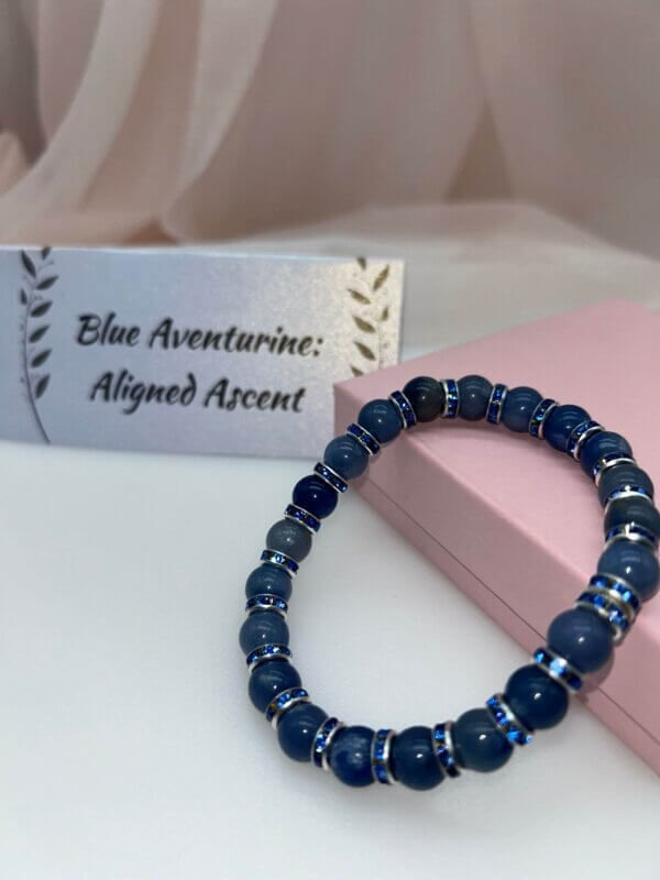 Wisdom Wired™ Chapter 5 Bracelet – Blue Aventurine – "Aligned Ascent" - Radiance Edition