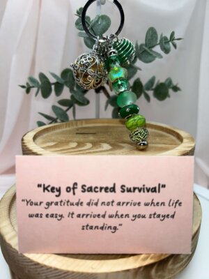 Wisdom Wired™ Chapter 2 Keychain - Key of Sacred Survival