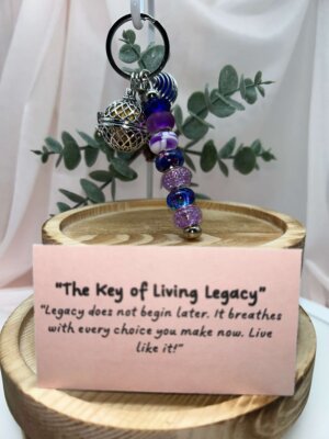 Wisdom Wired™ Chapter 8 Keychain - The Key of Living Legacy
