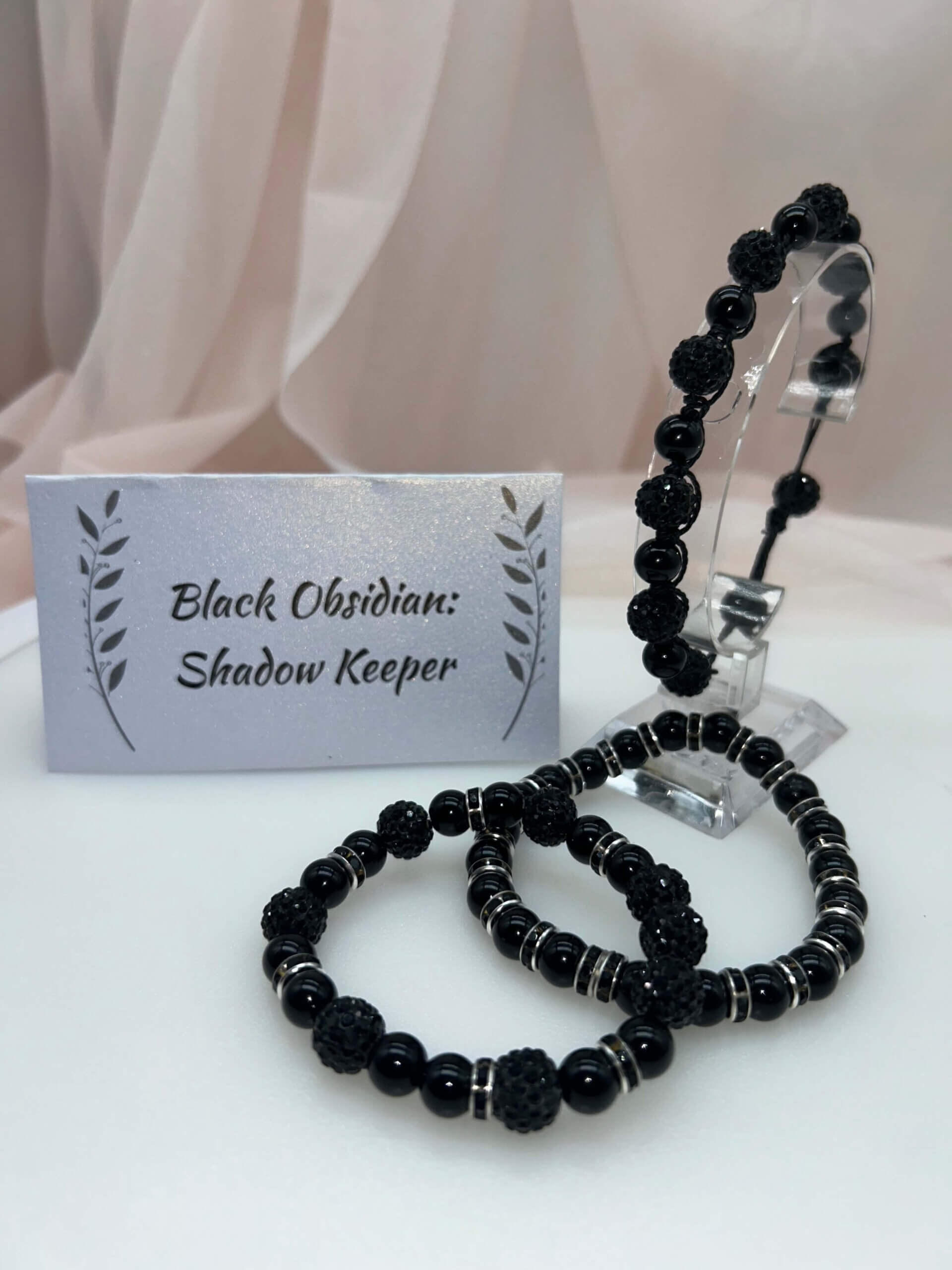 Wisdom Wired™ Chapter 1 Bracelet – Black Obsidian – “Shadow Keeper” Collection Store
