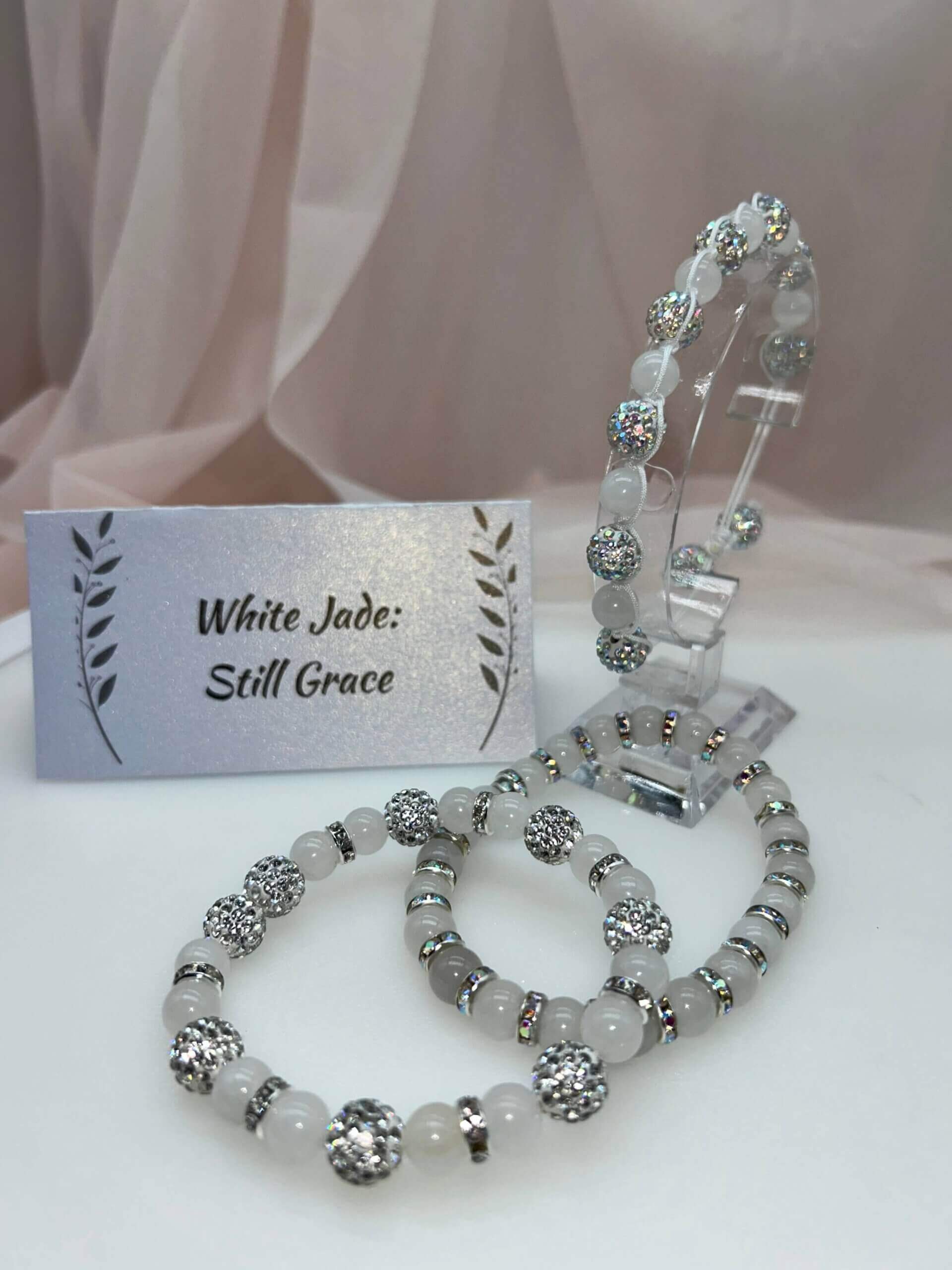 Wisdom Wired™ Chapter 10 Bracelet – White Jade – Still Grace Collection Store